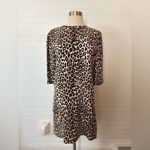 Equipment 100% Silk Cheetah Print Shift Dress